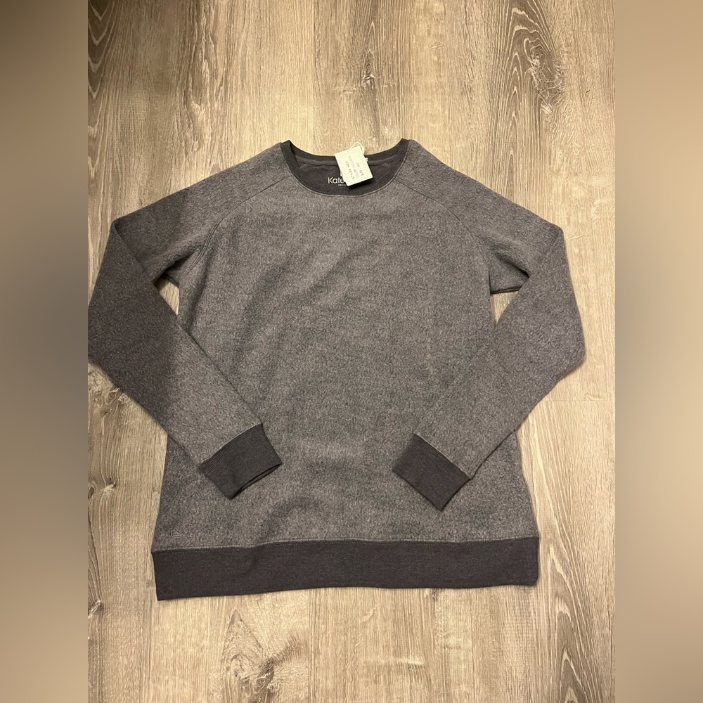 Women's Kate Lord Gray Fleece Sweater-‎ Size Medium- NWT